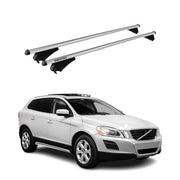 Tiger Barres de toit transversales pour Volvo XC60 mk1 2008-17 Aluminium Gris 2x