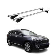 Tiger Barres de toit transversales pour Kia Sorento 2014-2018 Gris