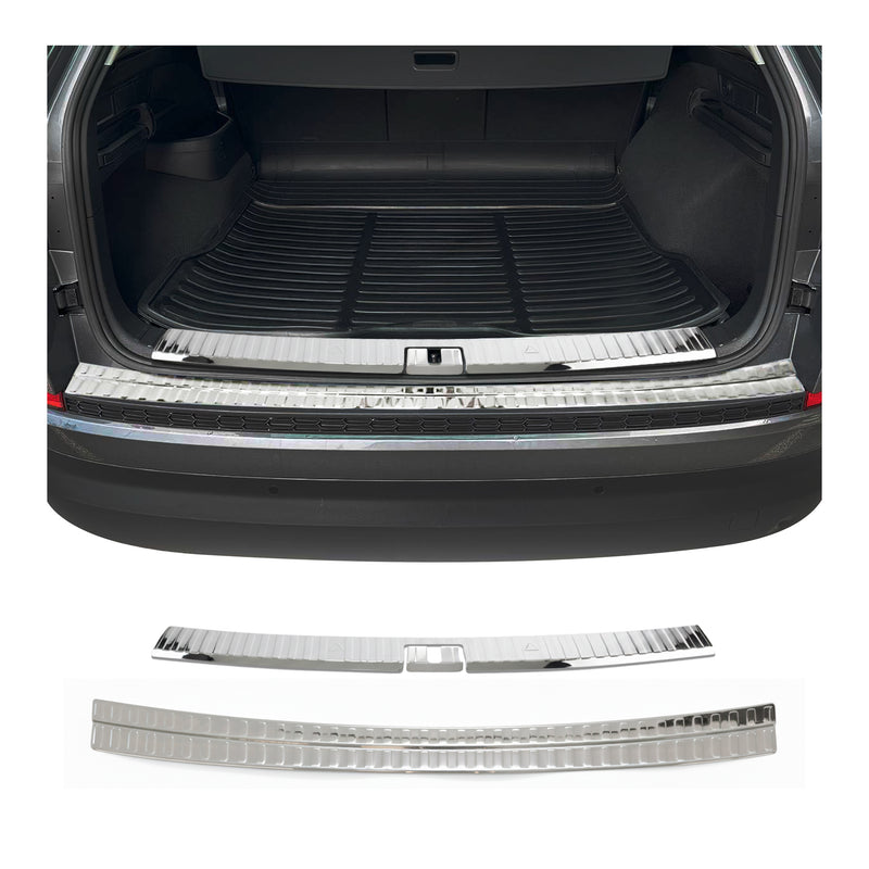 Kit Protection de Pare-Chocs arrière pour Skoda Kodiaq 2017-25 Brillant inox 3x