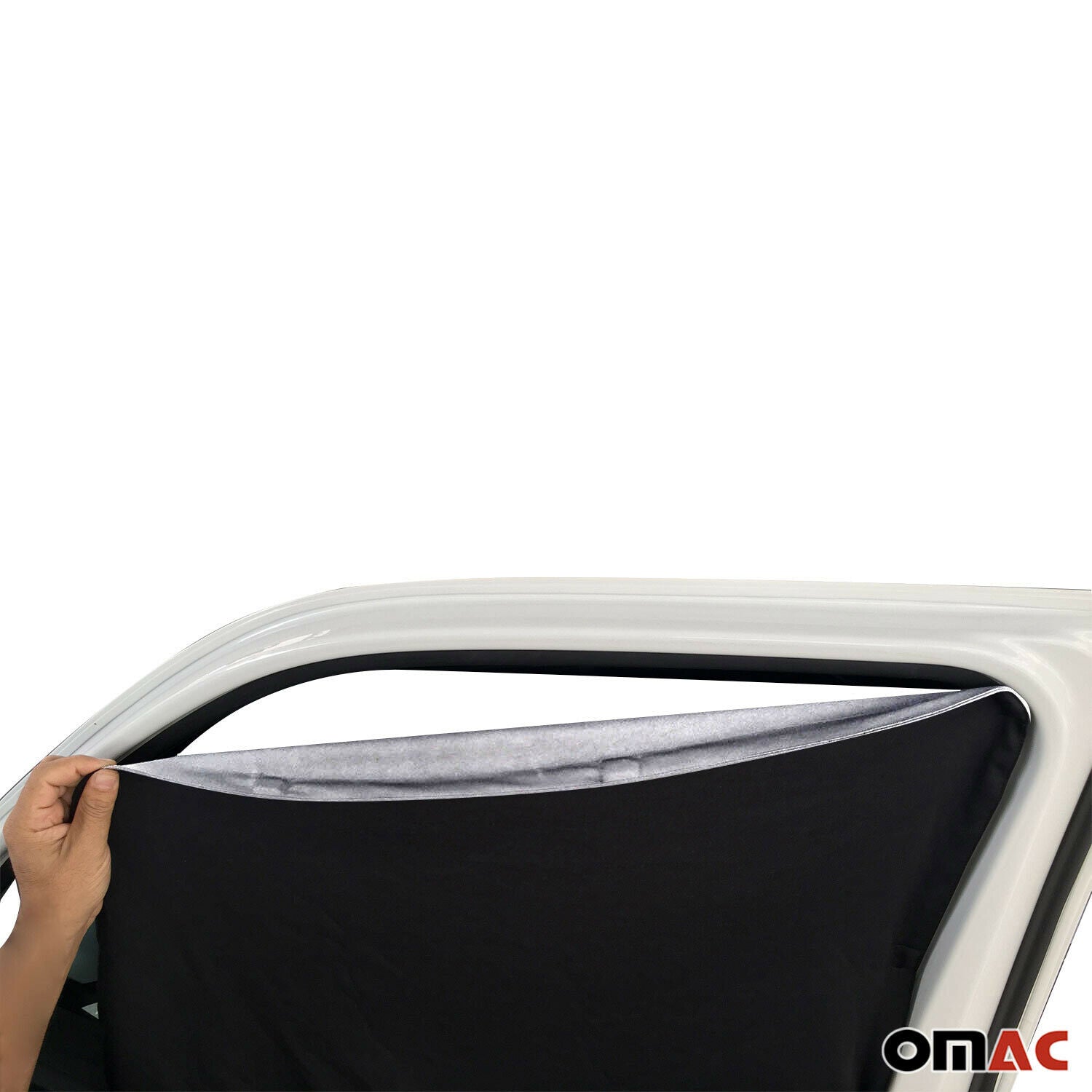 Rideaux pare-soleil magnétique pour VW T5 T6 Transporter 2003-24 Gris-Noir Tissu