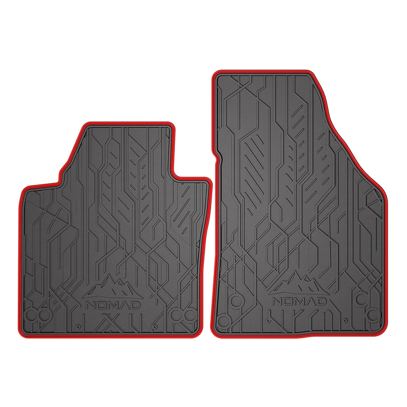 Tapis de Sol de Voiture pour VW Touran I 2003-2015 Caoutchouc Noir-Rogue 2Pcs