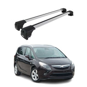Barres De Toit Transversales pour Opel Zafira C Tourer 2011-2019 Alu Gris 2Pcs