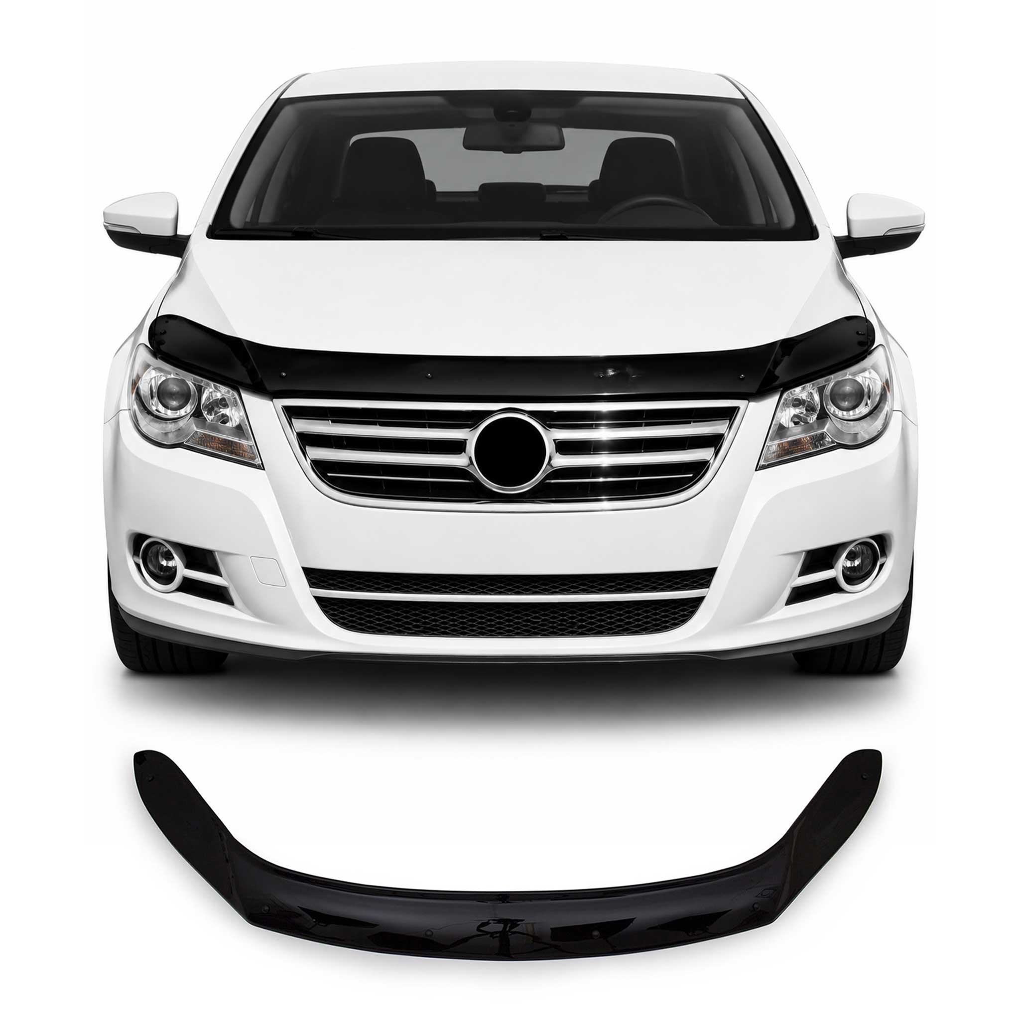 Deflecteurs d'air capot de voiture pour VW Tiguan 5N mk1 2007-2016 Acryl Noir