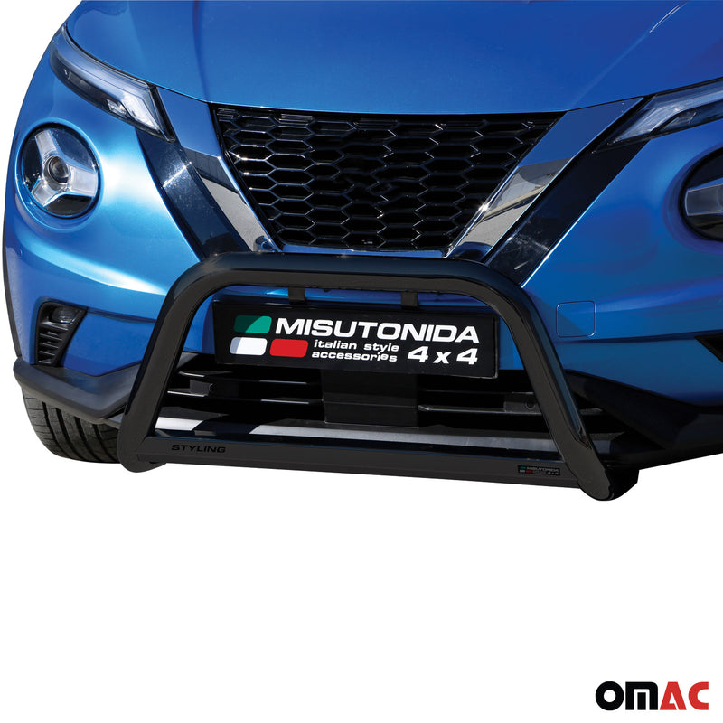 Pare-buffle Avant pour Nissan Juke 2020-2025 63mm en Acier Inoxydable Noir