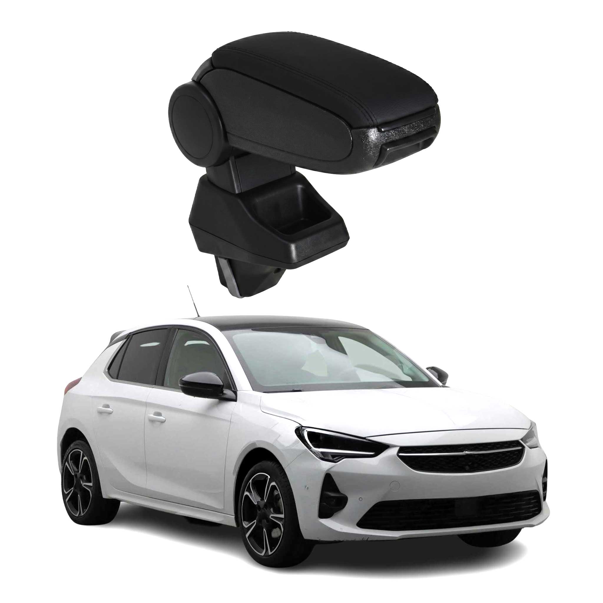 Accoudoir pour Opel Corsa F 2019-2022 Pre-FL Vinyl Abs Noir