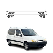 Barres de toit transversales pour Peugeot Partner Air 1996-13 90kg Alu Gris