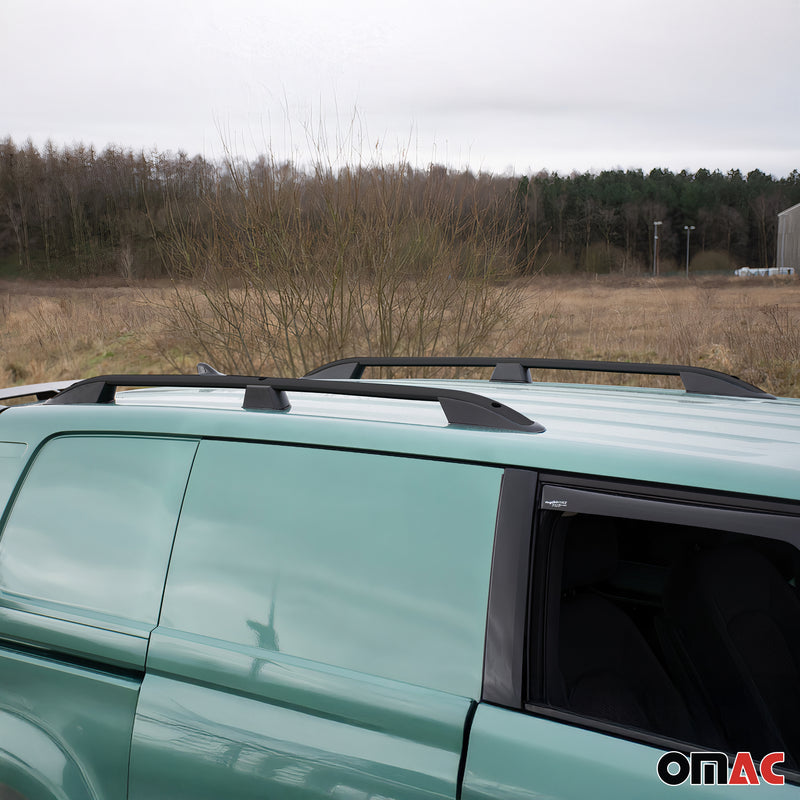 Barres De Toit Longitudinales pour VW ID.Buzz 2022-2025 Alu Noir 2x