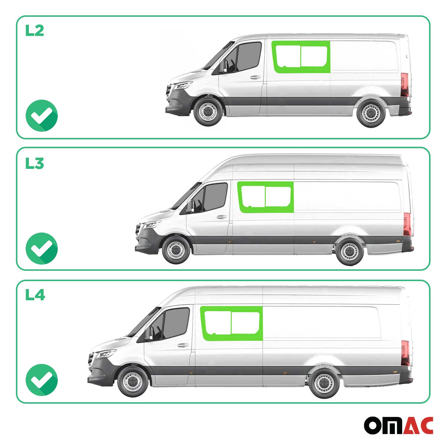 Vitre Porte pour Mercedes Sprinter W907 2018-2026 L2 L3 L4 Gauche Avant