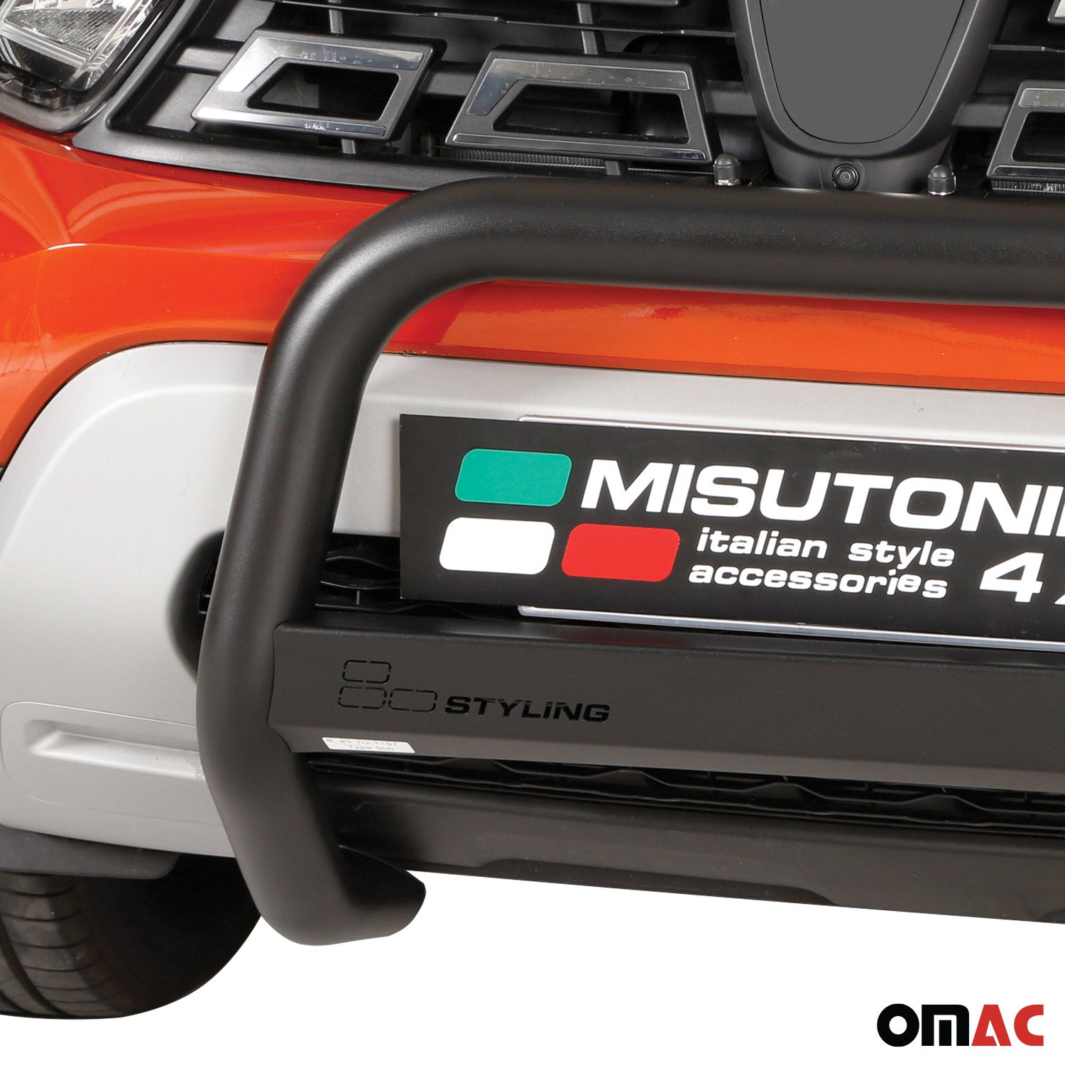 Pare-Buffle Avant Pour Dacia Duster 2021-2026 Ø63mm Acier Inoxydable Noir