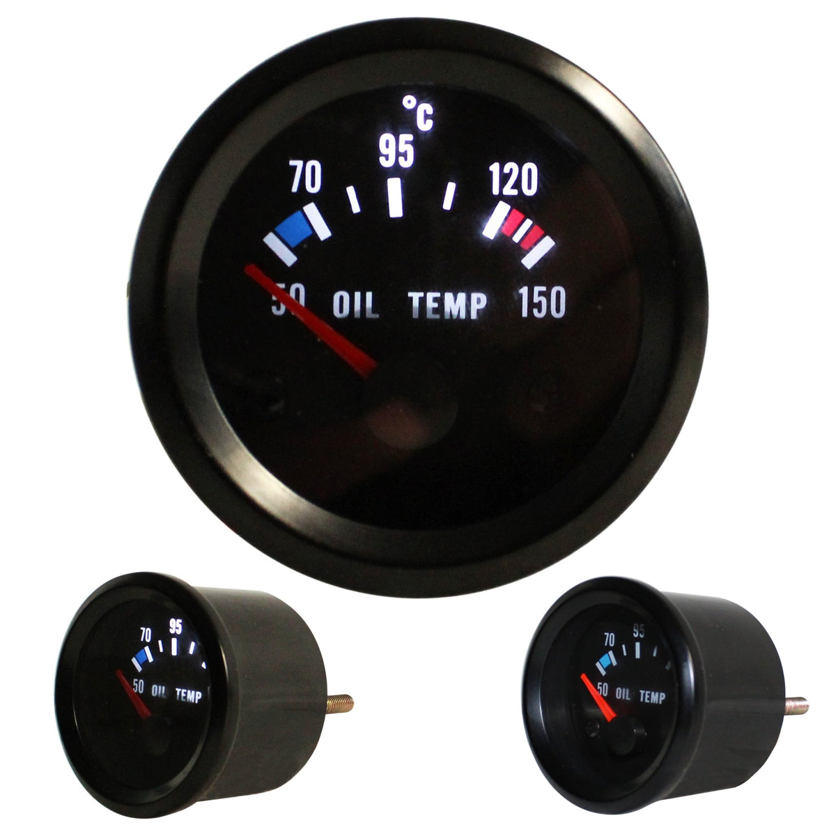 JOM Indicateur de Température d'Huile Additionnel 50-150°C Noir Ø52mm Noir Rally