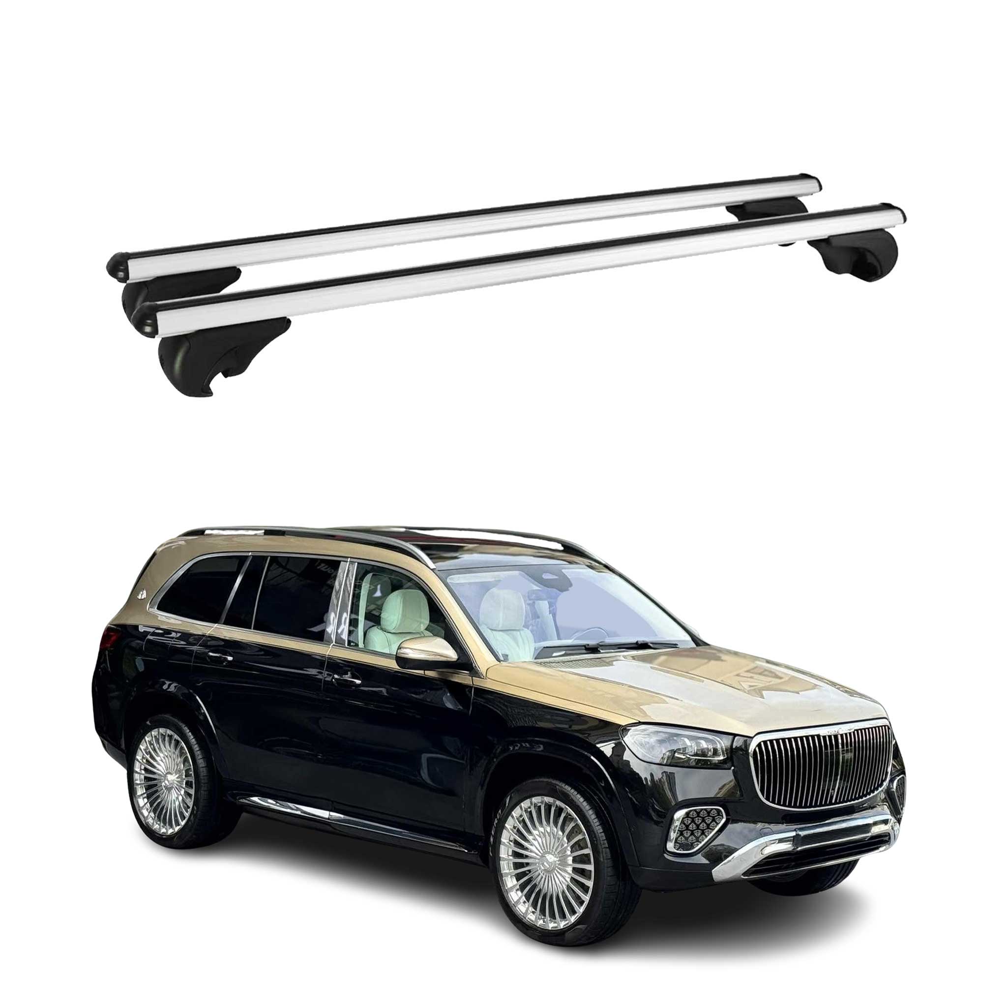 Barres de toit Transversales pour Mercedes GLS X167 2020-2026 Aluminium Argent