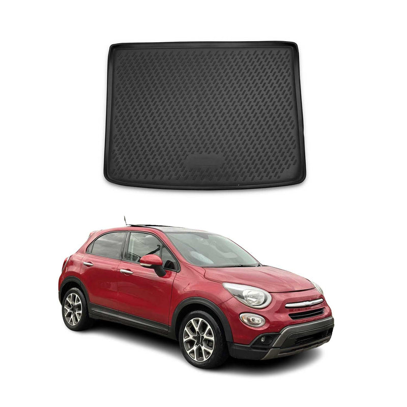 Tapis de Coffre pour Fiat 500X 2014-2025 TPE Noir