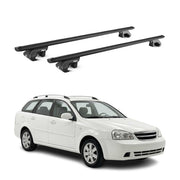 Barres de toit transversales pour Chevrolet Lacetti Break 2002-2011 Alu Noir ABE