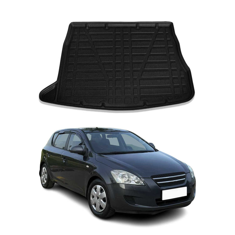 Tapis de Coffre pour Kia Cee'd 2006-2011 HB en TPE Noir