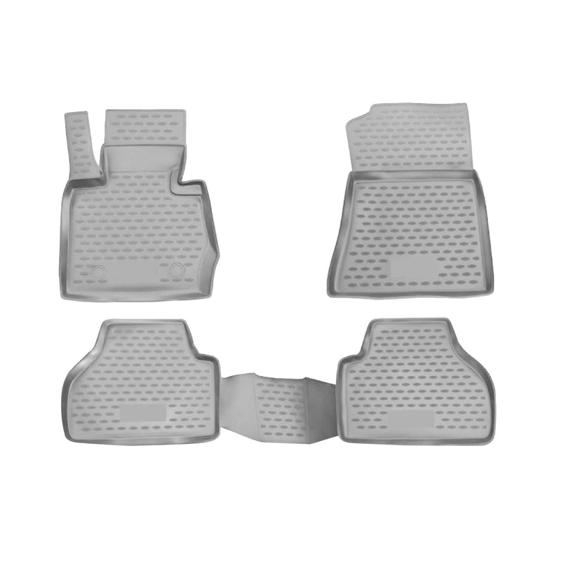 OMAC 3D Tapis de sol pour BMW X3 F25 2010-2017 caoutchouc TPE Gris 4Pcs