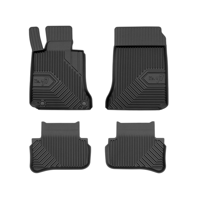 Tapis de sol No.77 pour Mercedes-Benz Classe C S204 W204 2007-2014 TPE Noir 4Pcs