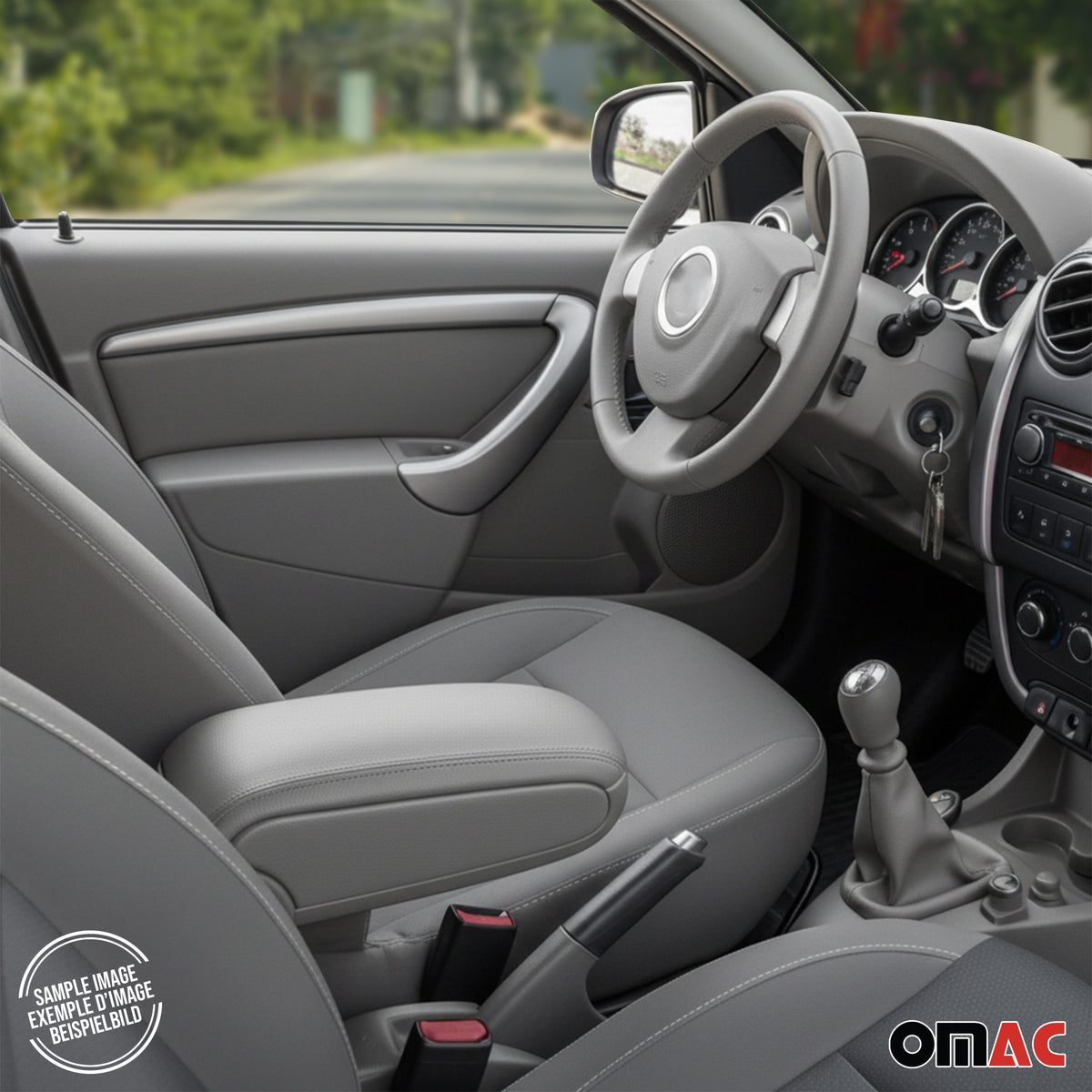 Accoudoir pour Ford Transit Tourneo Courier 2014-2024 Vinyl Abs Gris