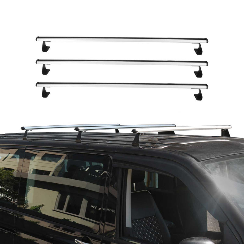 Barres de toit transversales pour Fiat Doblo 2010-2021 Aluminium Gris 3x