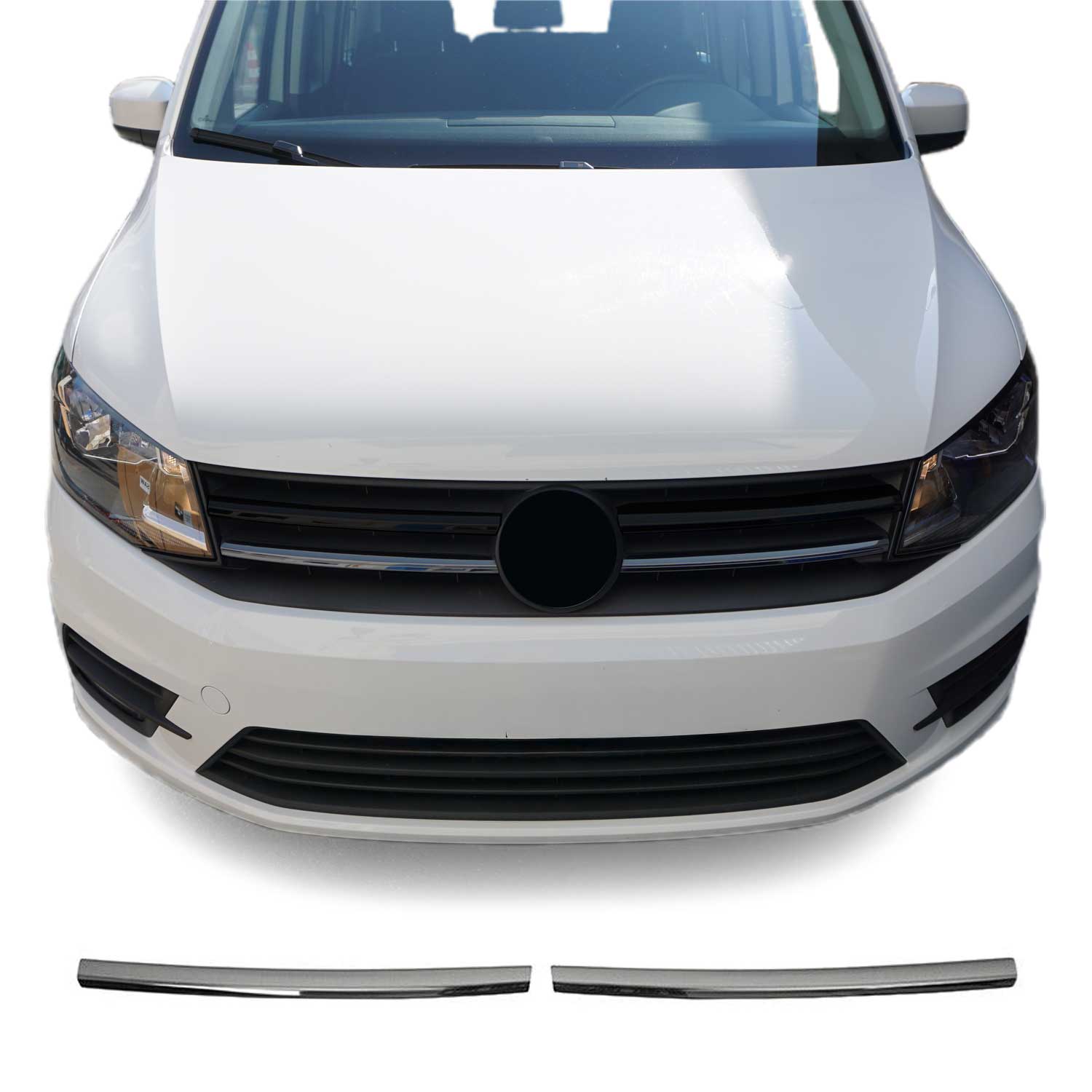 Moulure de Grille de Calandre pour VW Caddy 2015-2021 Chromé 2Pcs