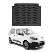 Tapis de coffre pour Fiat Doblo 2023-2027 Noir 3D en Caoutchouc TPE