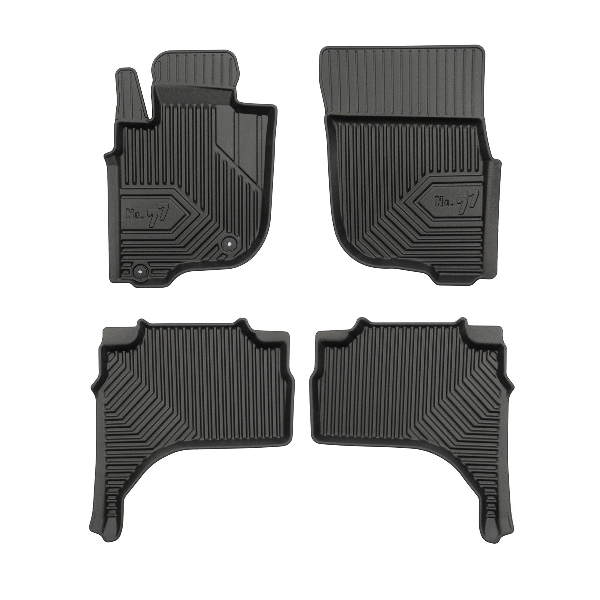 Tapis de Sol de Voiture pour Mitsubishi L200 VI 2019-2026 TPE Imperméable 4Pcs