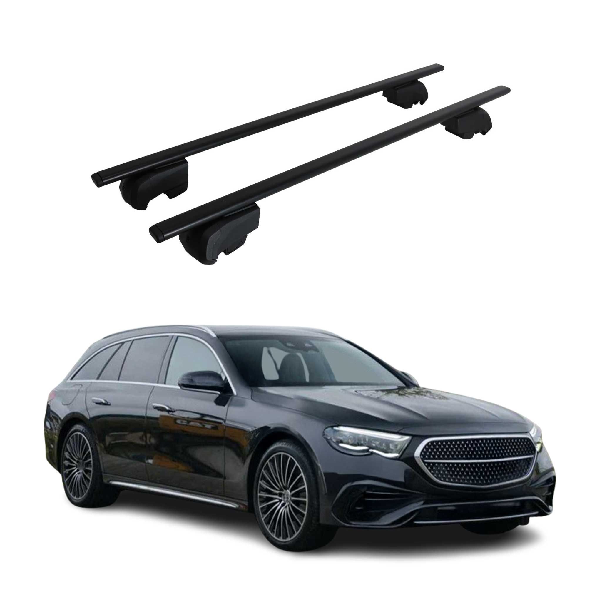 Barres de toit Transversales pour Mercedes Classe E W213 2016-2023 Fer 2Pcs ABE