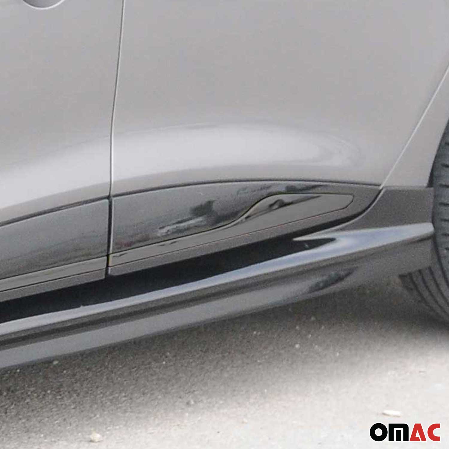 Garniture Baguette de porte latérale pour Renault Clio 2012-2019 inox Foncé 4Pcs