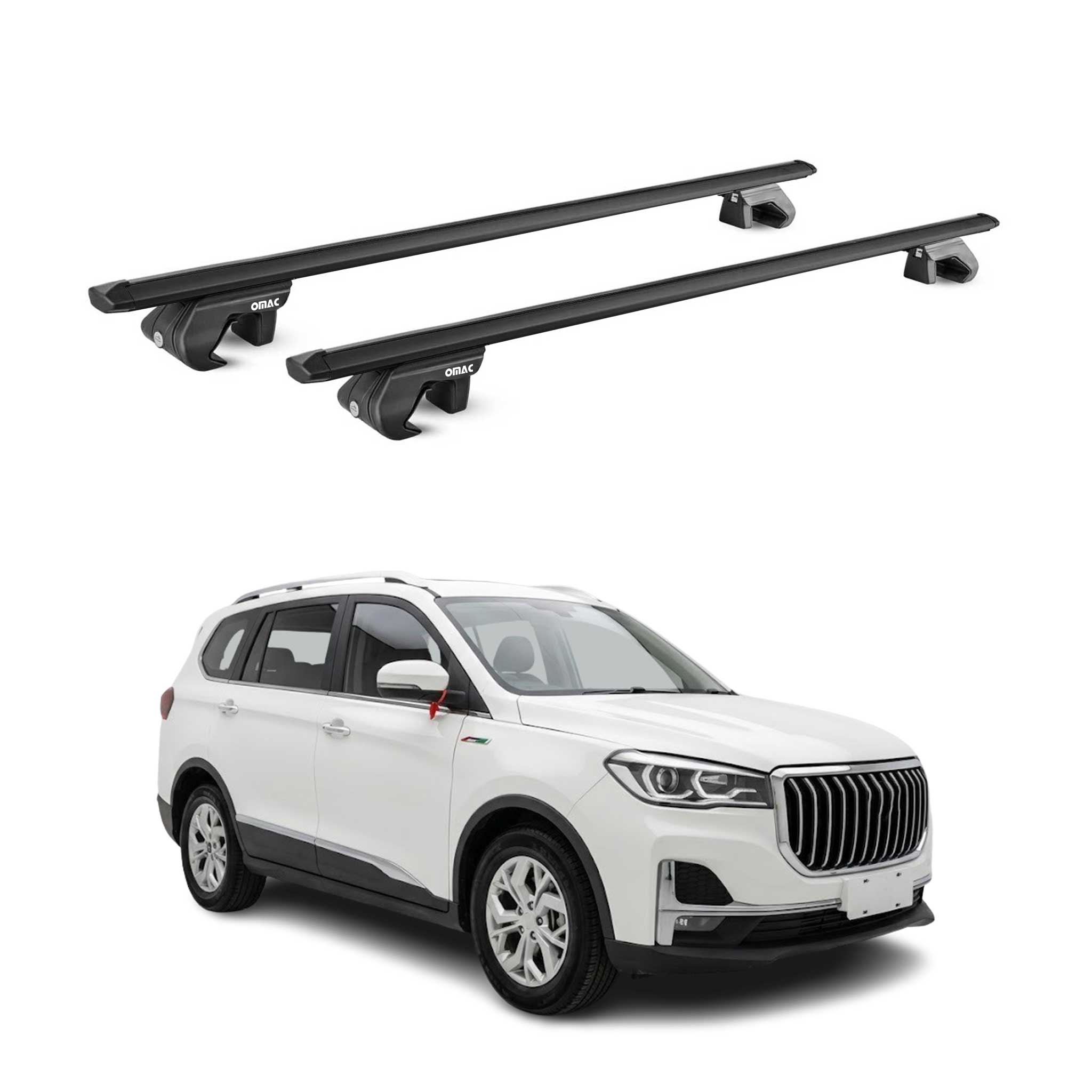 Barres de toit transversales ABE pour SWM G05 / Cirelli 6 2025-2026 Alu Noir 2x