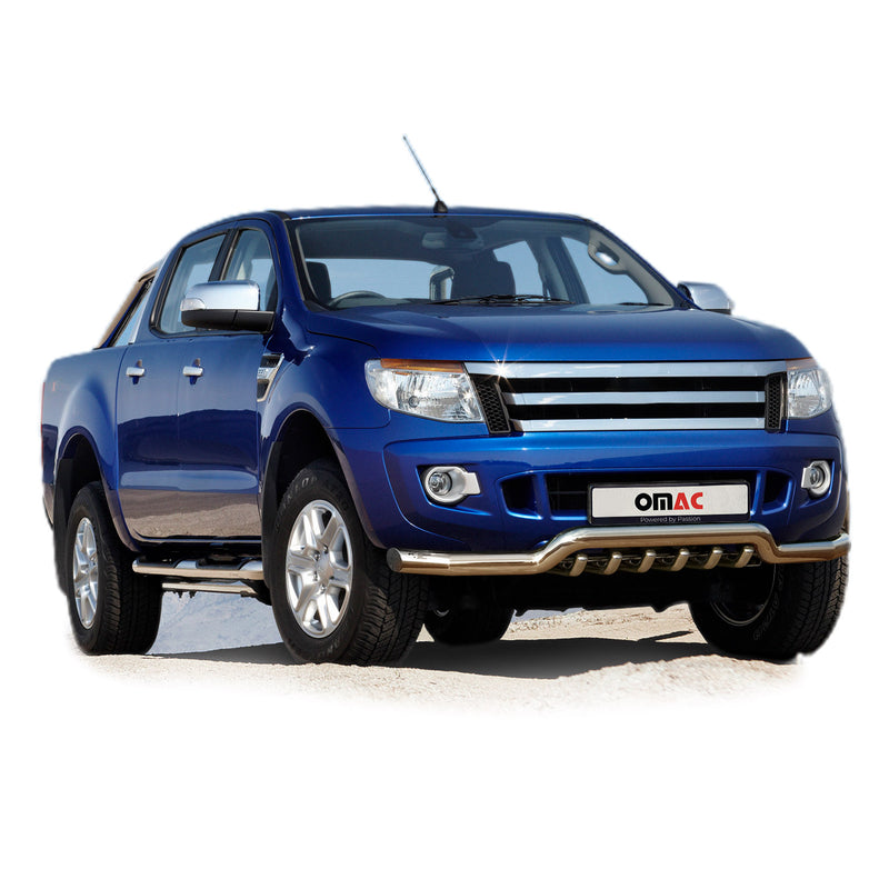 Pare-Buffle Avant Pour Ford Ranger 2011-2015 Acier Argent