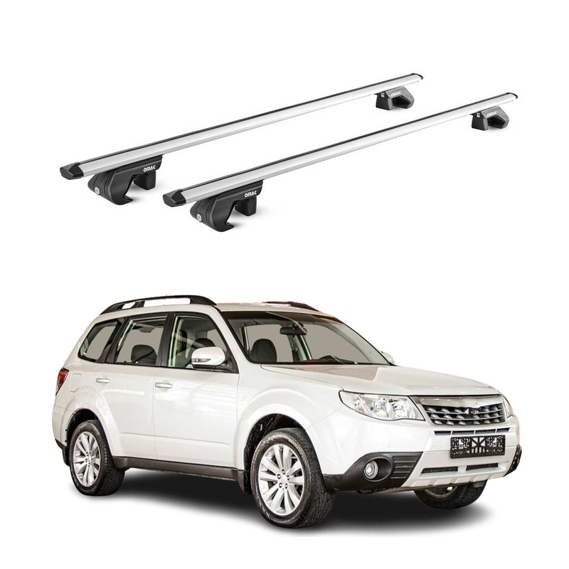 Barres de toit transversales pour Subaru Forester SH 2008-2013 Alu Gris 2x ABE
