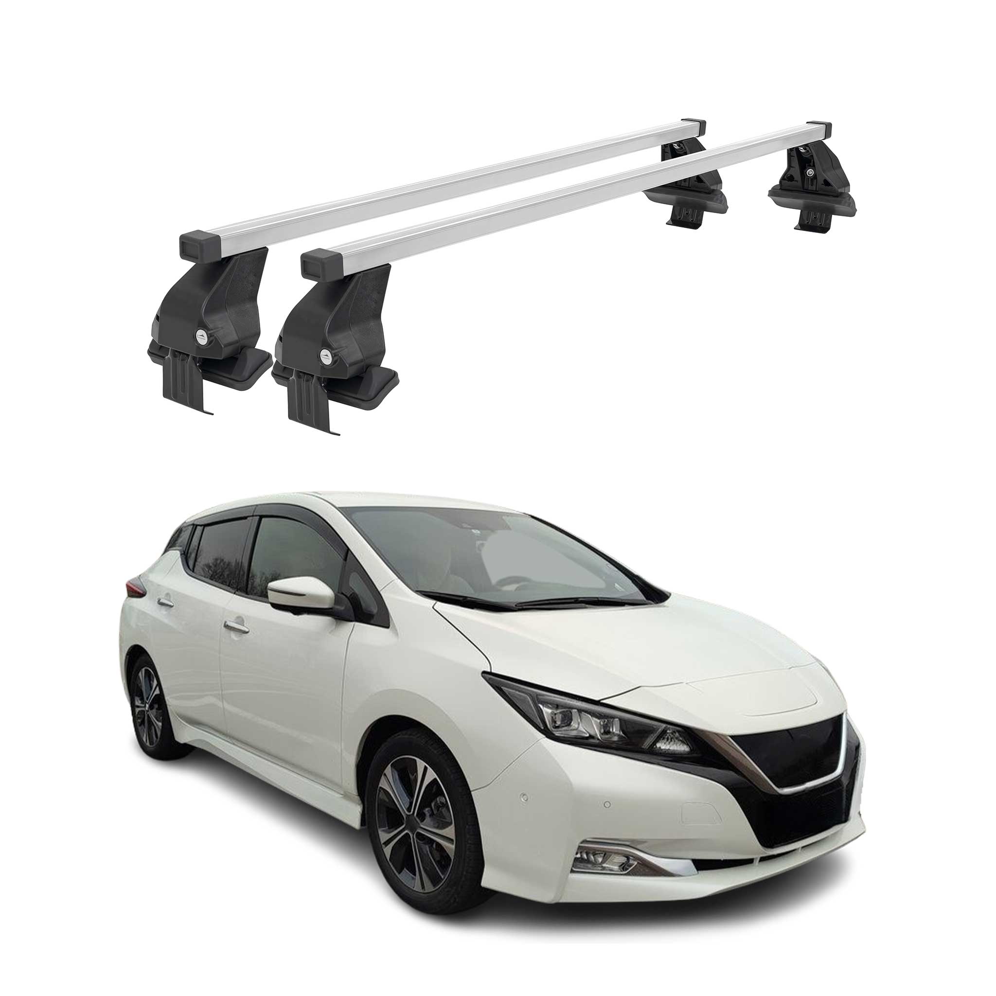 Barres de toit transversales pour Nissan Leaf 2016-2025 Acier Gris