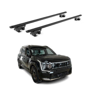Barres transversales de toit pour Kia EV9 2023-2026 Aluminium Noir 2 Pcs ABE