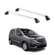 Barres de toit pour Opel Combo E 2019-2026 3-5P Gris Argenté 2 pièces ABE