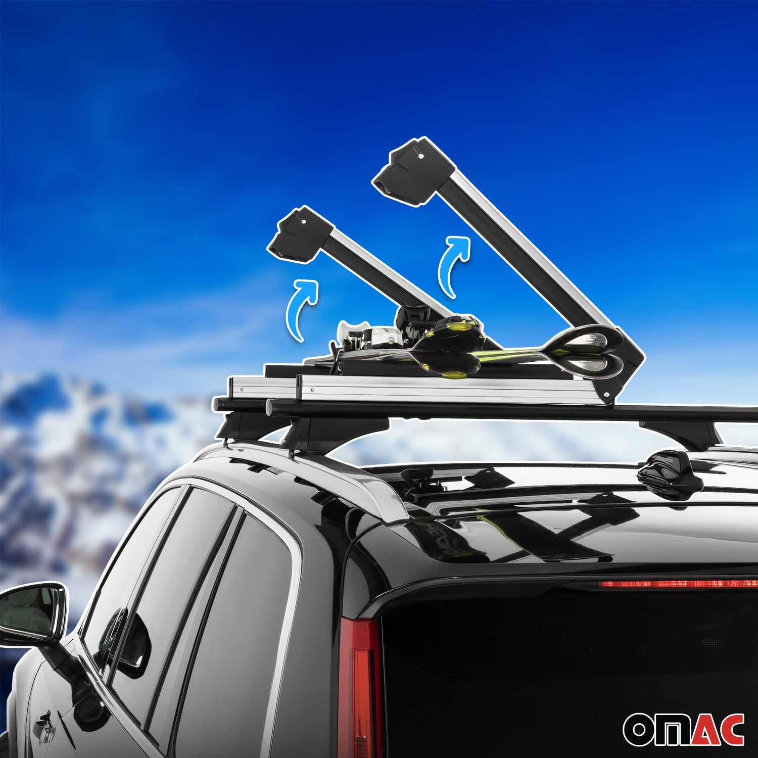 Porte-skis Menabo Porte Snowboard Universel Verrouillable Noir 2x