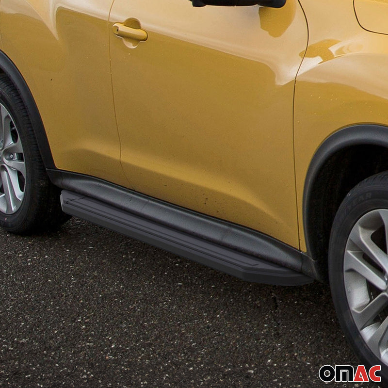 Marchepieds Latéraux pour Nissan Juke 2010-2016 Alu Noir ABE