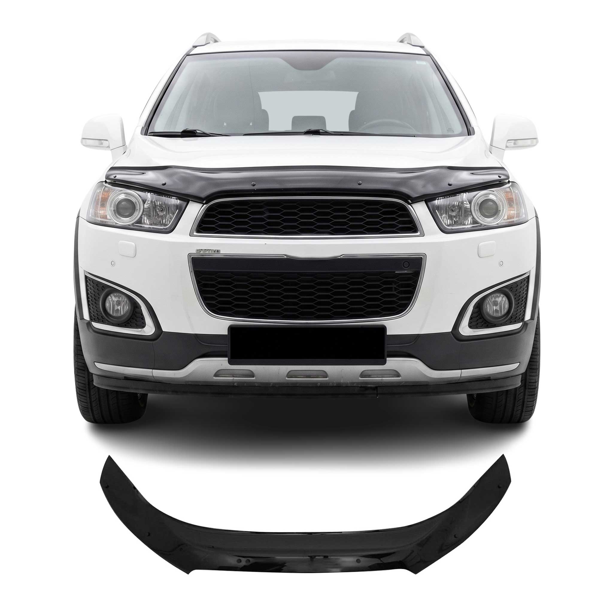 Deflecteurs d'air capot de voiture pour Chevrolet Captiva SUV 2011-2019 Noir
