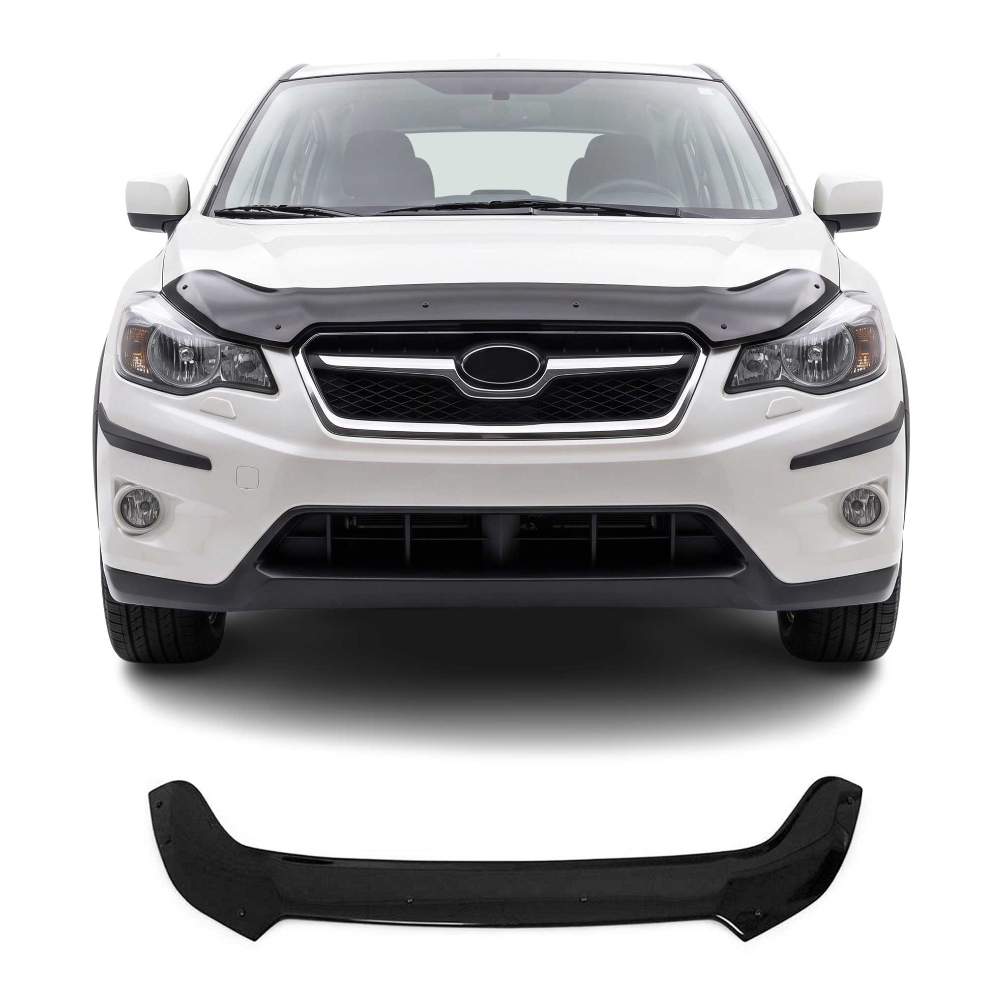 Deflecteurs d'air capot de voiture pour Subaru XV 2012-2016 SUV Acrylique Noir