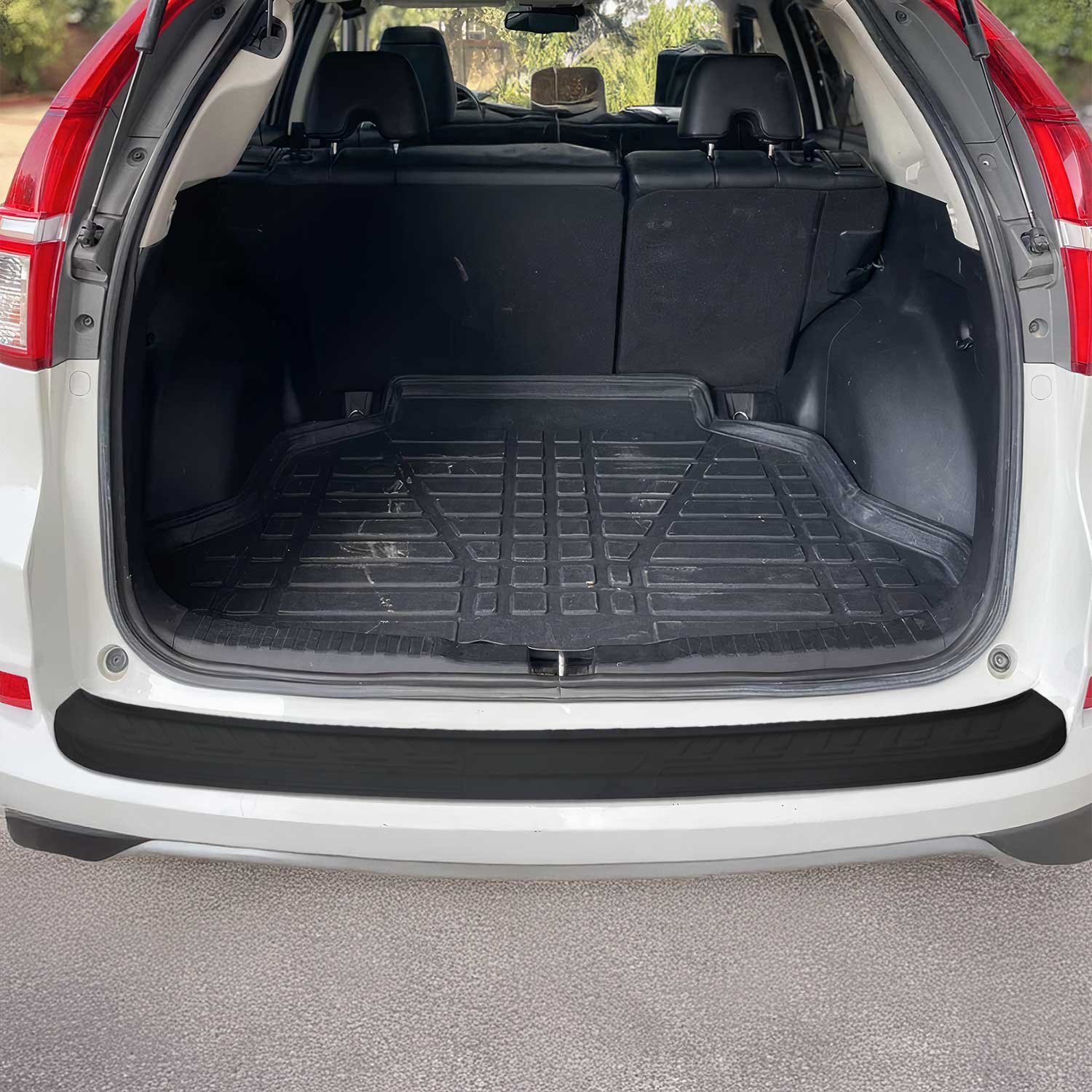Protection de Pare-Chocs Arrière pour Honda CR-V IV 2013-2018 Acrylique noir mat