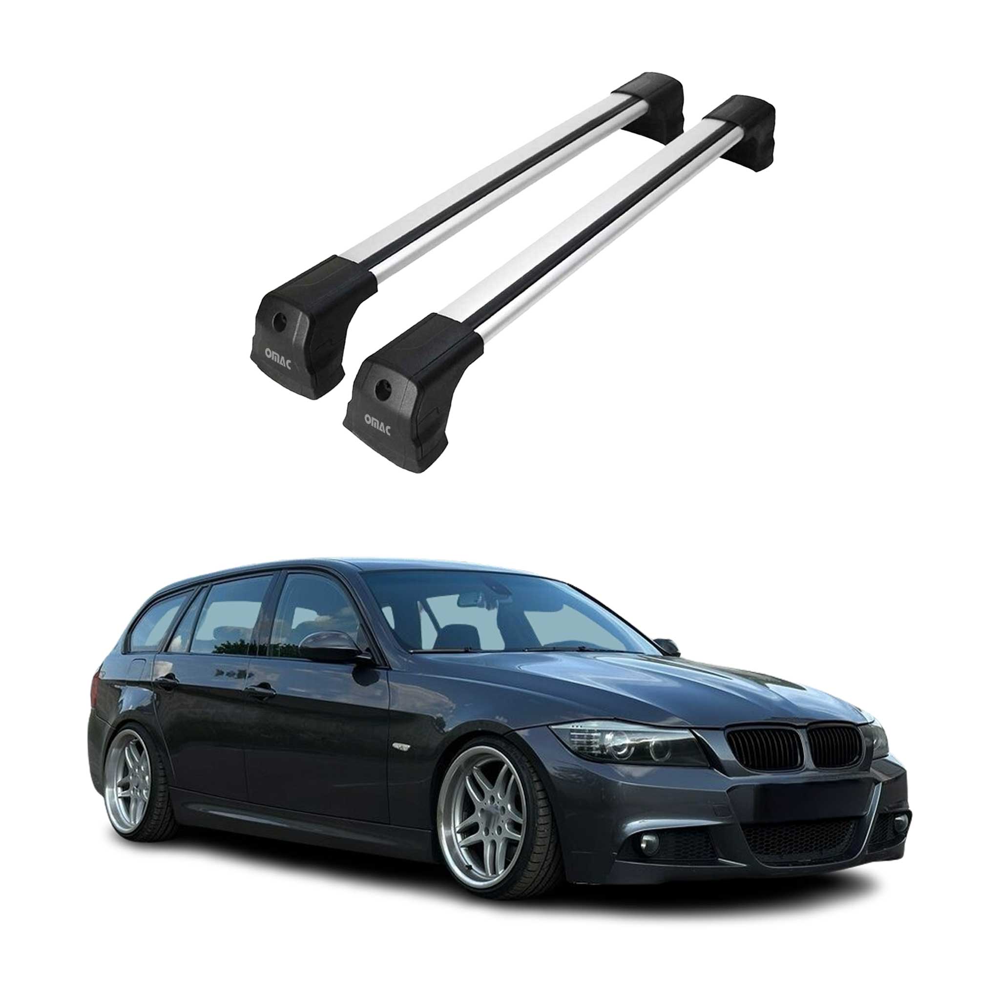 Barres de toit transversales pour BMW Serié 4 F36 2014-2020 Berline Alu Gris