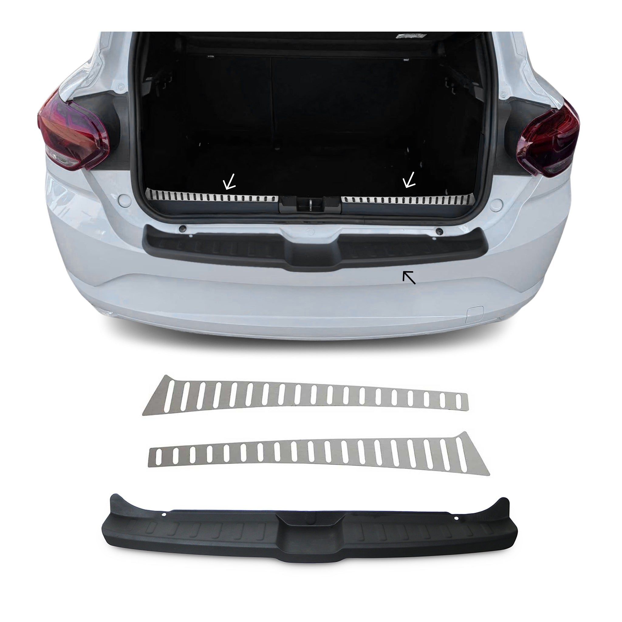 Kit Protection de Pare-Chocs arrière pour Dacia Sandero Break 2021-2026 3 Pcs