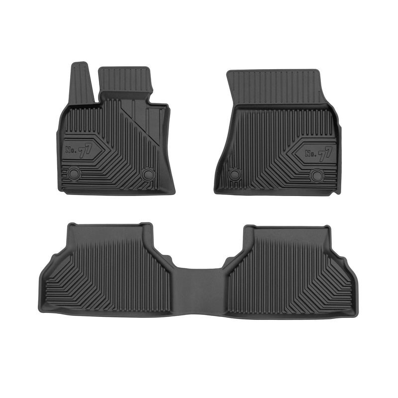 Tapis de Sol de Voiture pour BMW X6 E71 2007-2014 TPE Antidérapant Noir 3Pcs
