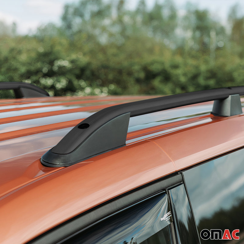 Barres De Toit Longitudinales pour VW T7 Multivan 2021-2025 Alu Noir 2x L1/L2