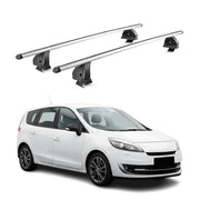 Barres de toit transversales Alu pour Renault Scenic III 2009-2016 TÜV Gris 2Pcs