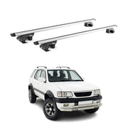 Barres de toit transversales ABE pour Opel Frontera 1991-2004 Aluminium Gris 2x