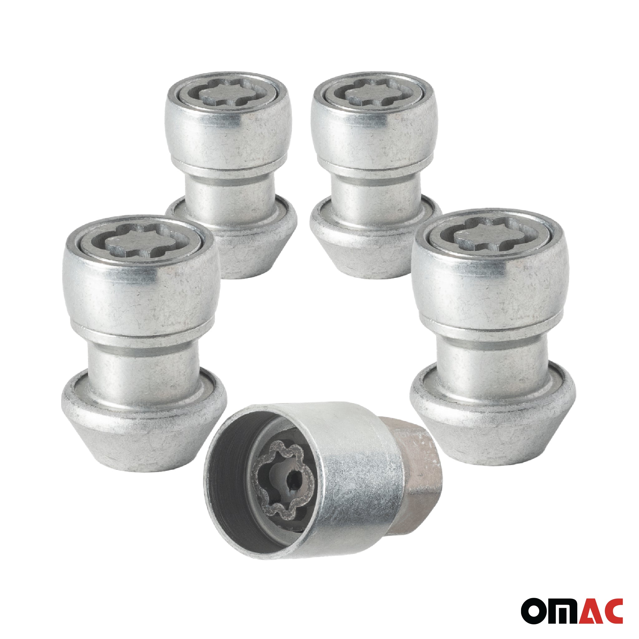 Vis de roue antivol pour Volvo V50 / S40 / V40 Acier Gris lot de 4 M12X1,5
