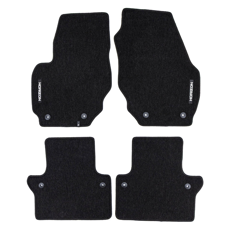 Tapis de Sol de Voiture pour Volvo S80 II 2006-2016 Velours Imperméable 4Pcs
