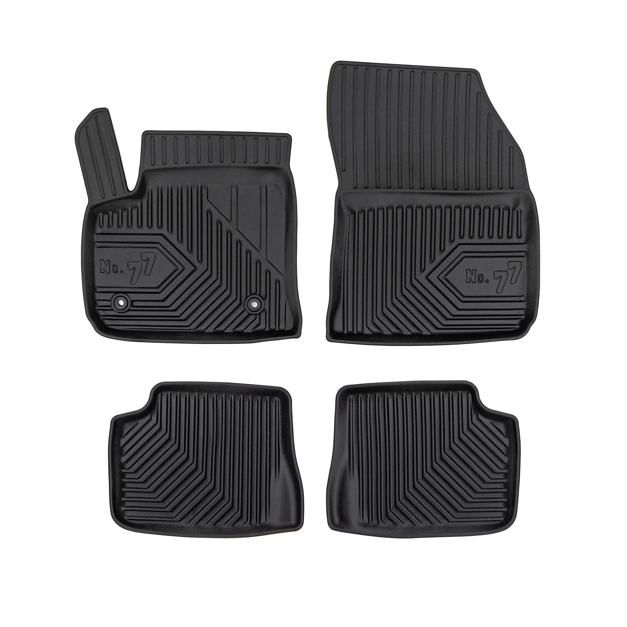 Tapis de Sol de Voiture pour Alfa Romeo Junior Elettrica 2024-2026 TPE Noir 4Pcs