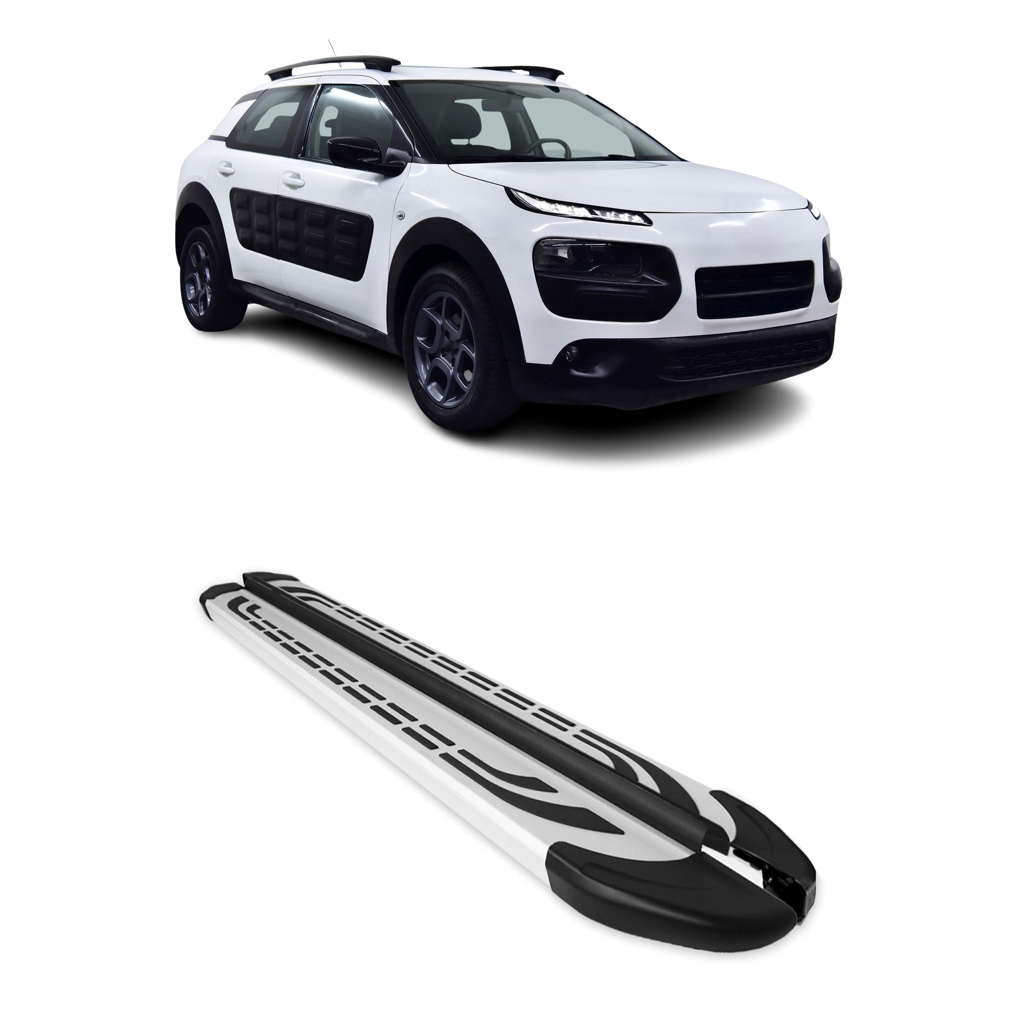 Marchepieds Latéraux pédale pour Citroen C4 Cactus 2014-2022 Aluminium Gris 2Pcs