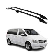 Barres de Toit Longitudinales pour Mercedes Vito W639 W447 2003-2025 Alu Noir