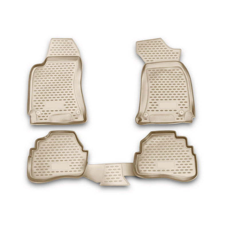 Tapis de sol pour VW Passat B5 1996-2005 en caoutchouc TPE 3D Beige 4Pcs